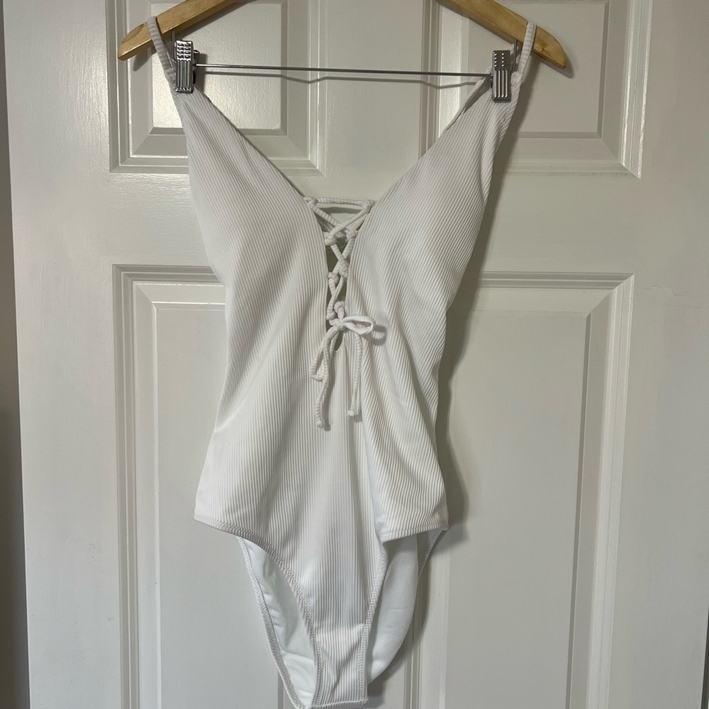 Cupshe White One Piece Swim